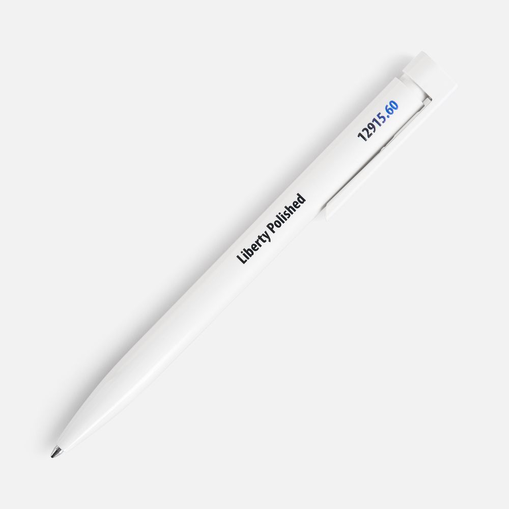 Ручка шариковая Liberty Polished, белая-8
