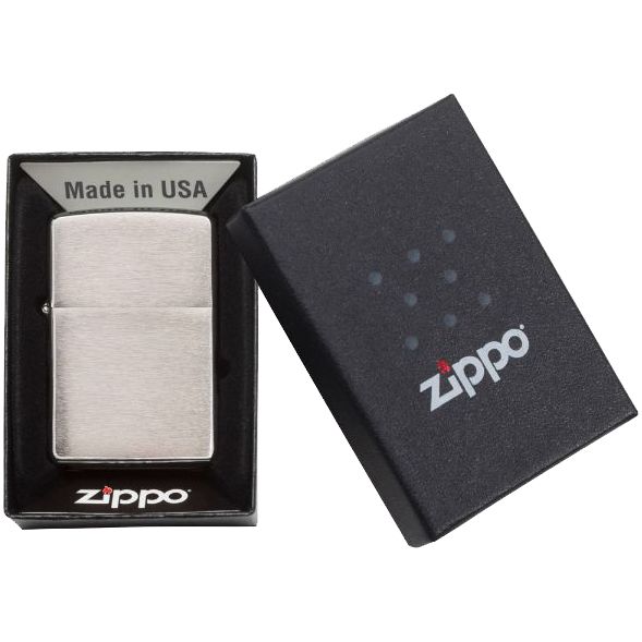 Зажигалка Zippo Armor Brushed, матовая серебристая-5