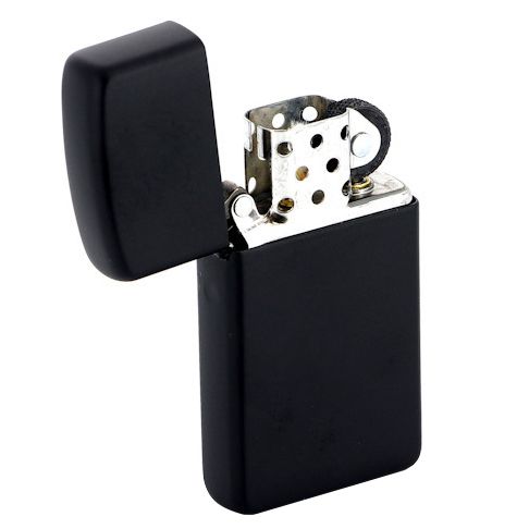 Зажигалка Zippo Slim Matt, матовая черная-2