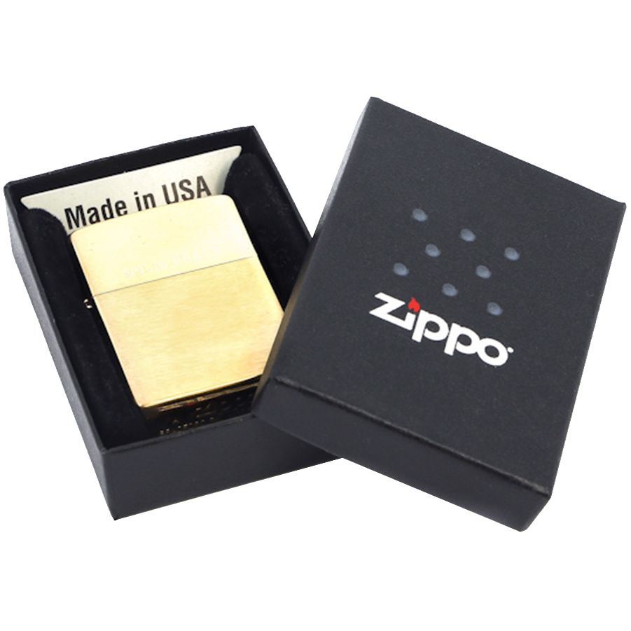 Зажигалка Zippo Classic Brushed, золотистая-3