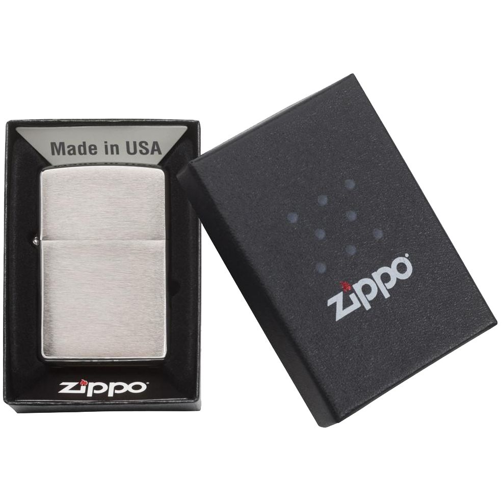 Зажигалка Zippo Classic Brushed, серебристая-2
