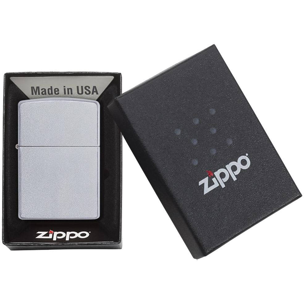 Зажигалка Zippo Classic Satin, серебристая-2