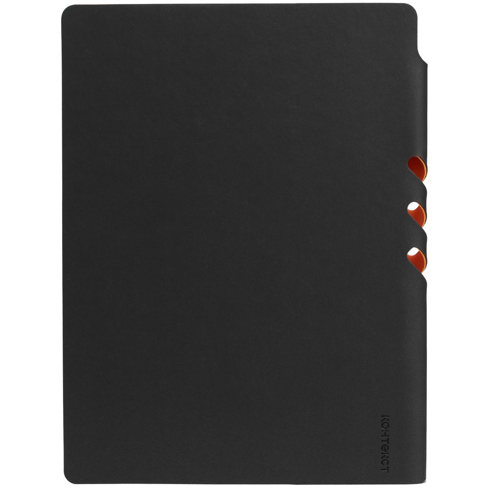 Ежедневник Flexpen Black, недатированный, черный со светло-оранжевым-5