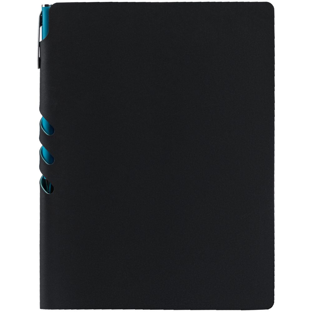 Ежедневник Flexpen Black, недатированный, черный с бирюзовым-4