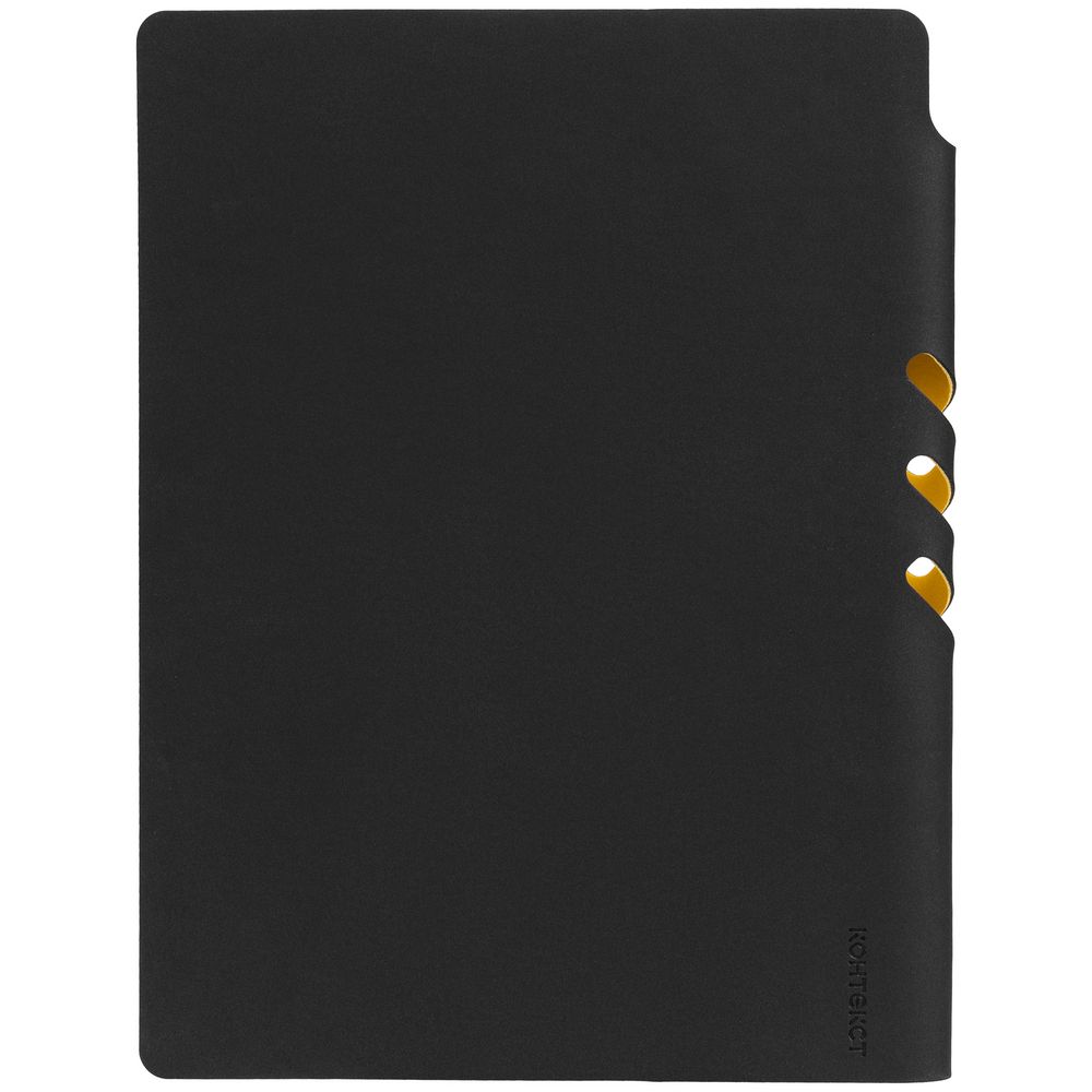 Ежедневник Flexpen Black, недатированный, черный с желтым-5