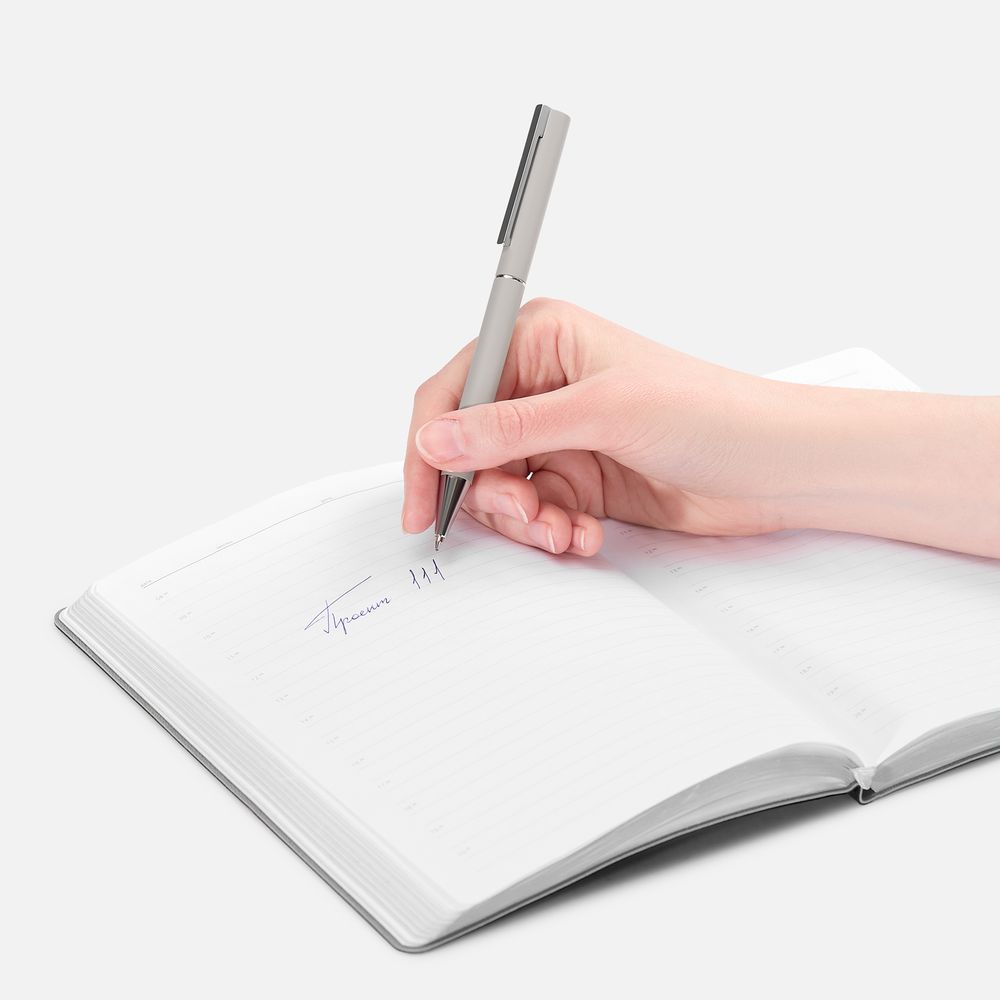 Ручка шариковая Blade Soft Touch, серая-4