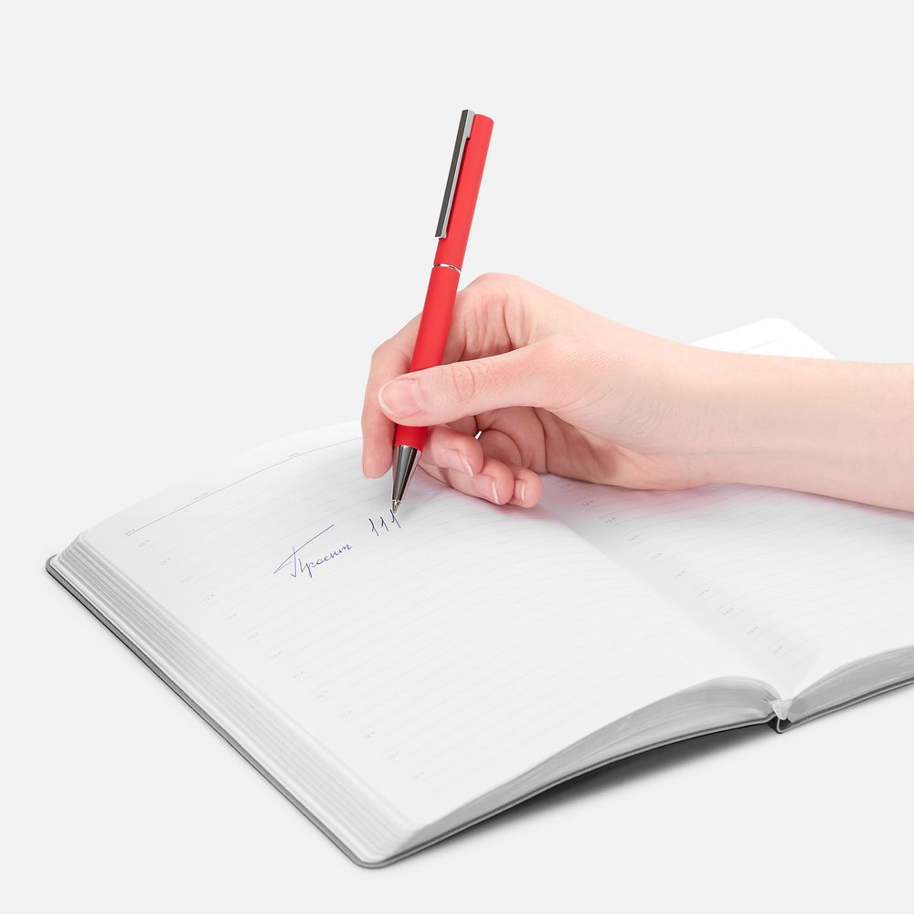 Ручка шариковая Blade Soft Touch, красная-4
