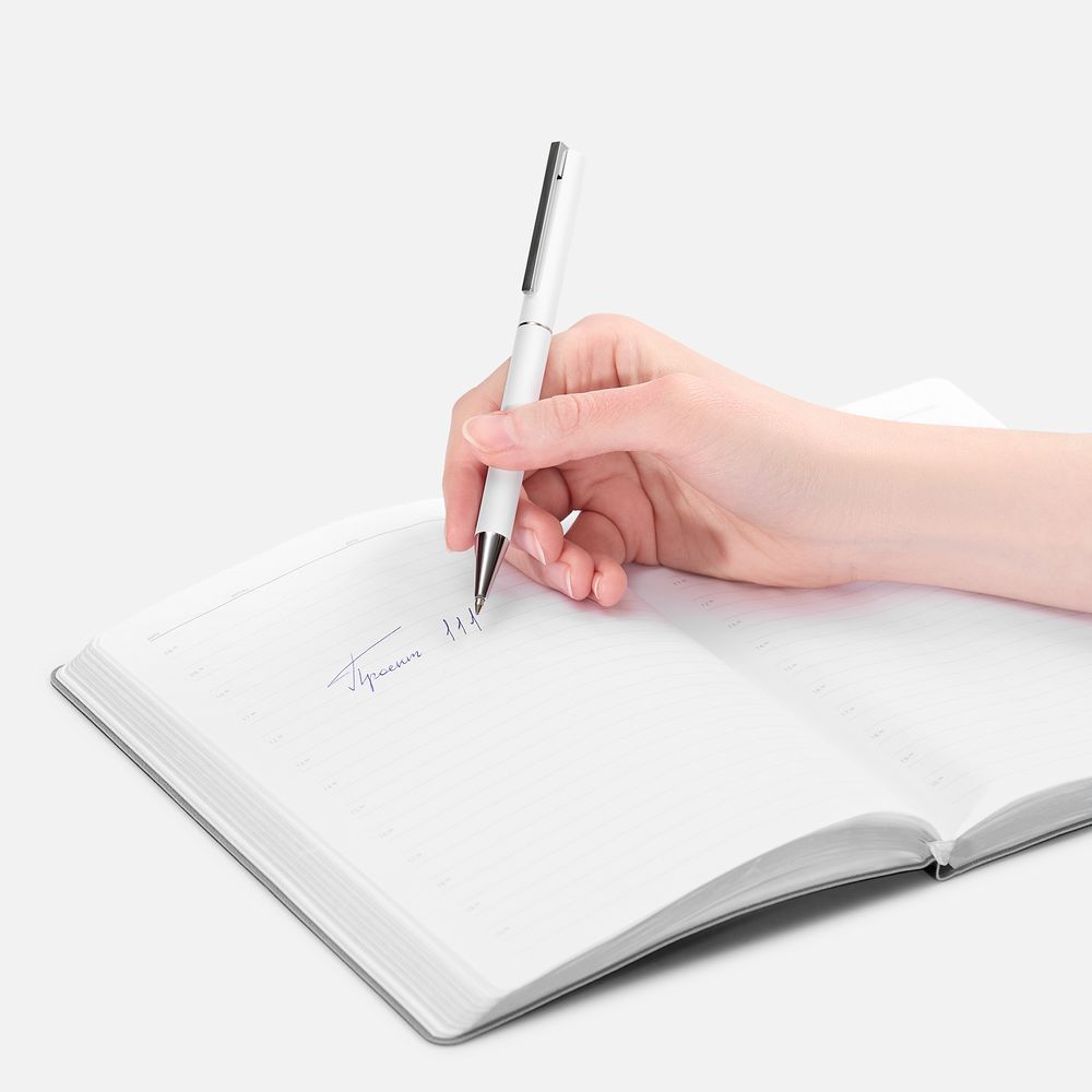 Ручка шариковая Blade Soft Touch, белая-4