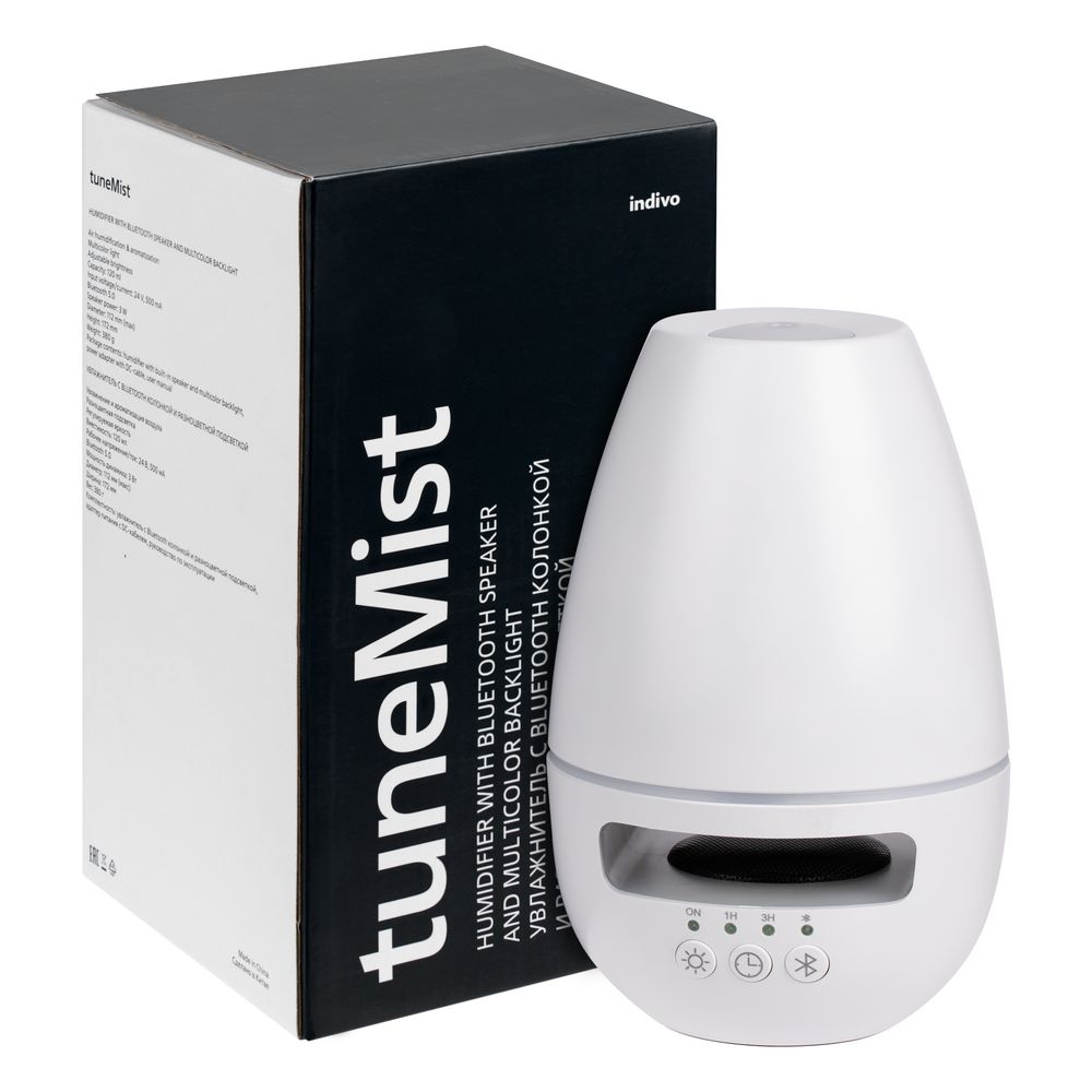 Увлажнитель с колонкой и подсветкой tuneMist, белый-10