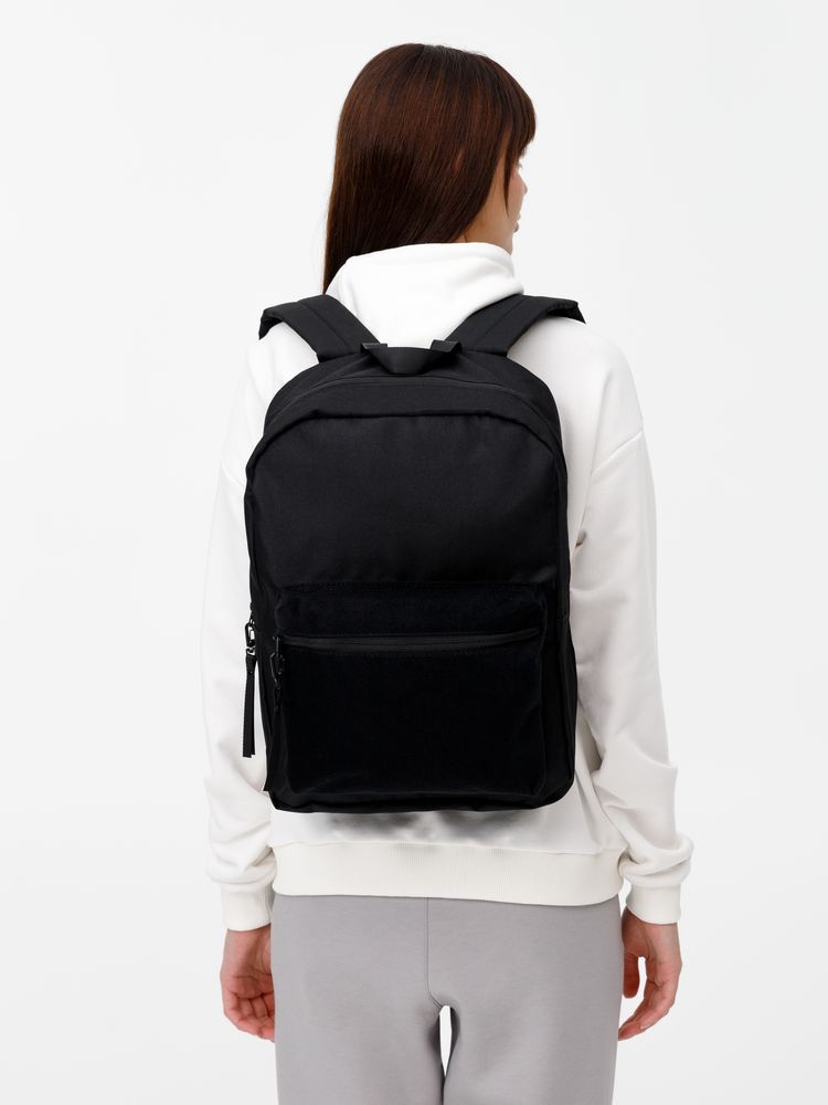 Рюкзак Patch Catcher с карманом из липучки, черный-14