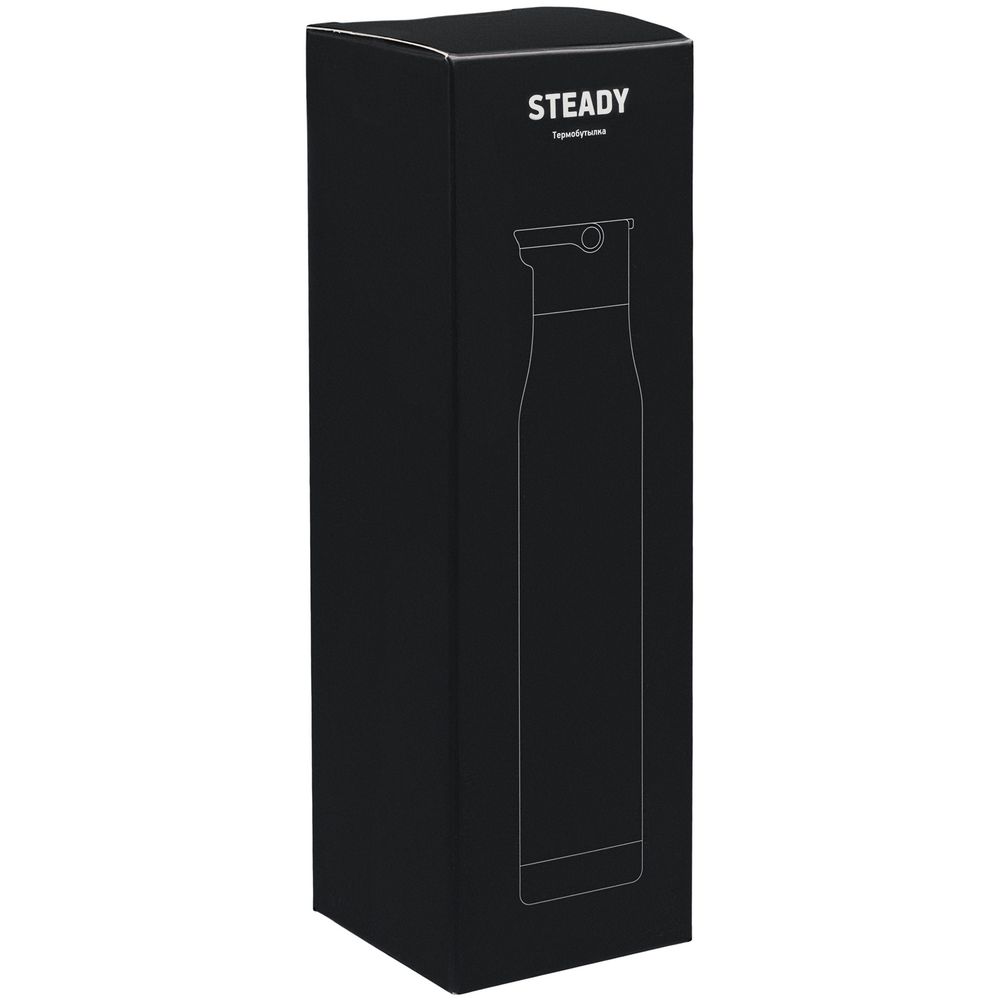 Термобутылка Steady, черная-13