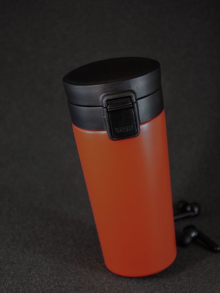 Термостакан с ситечком No Leak Infuser, оранжевый-8
