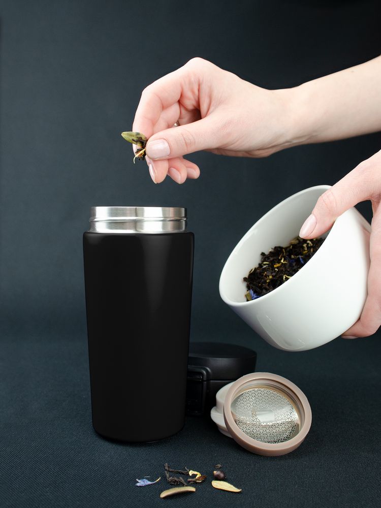 Термостакан с ситечком No Leak Infuser, черный-8