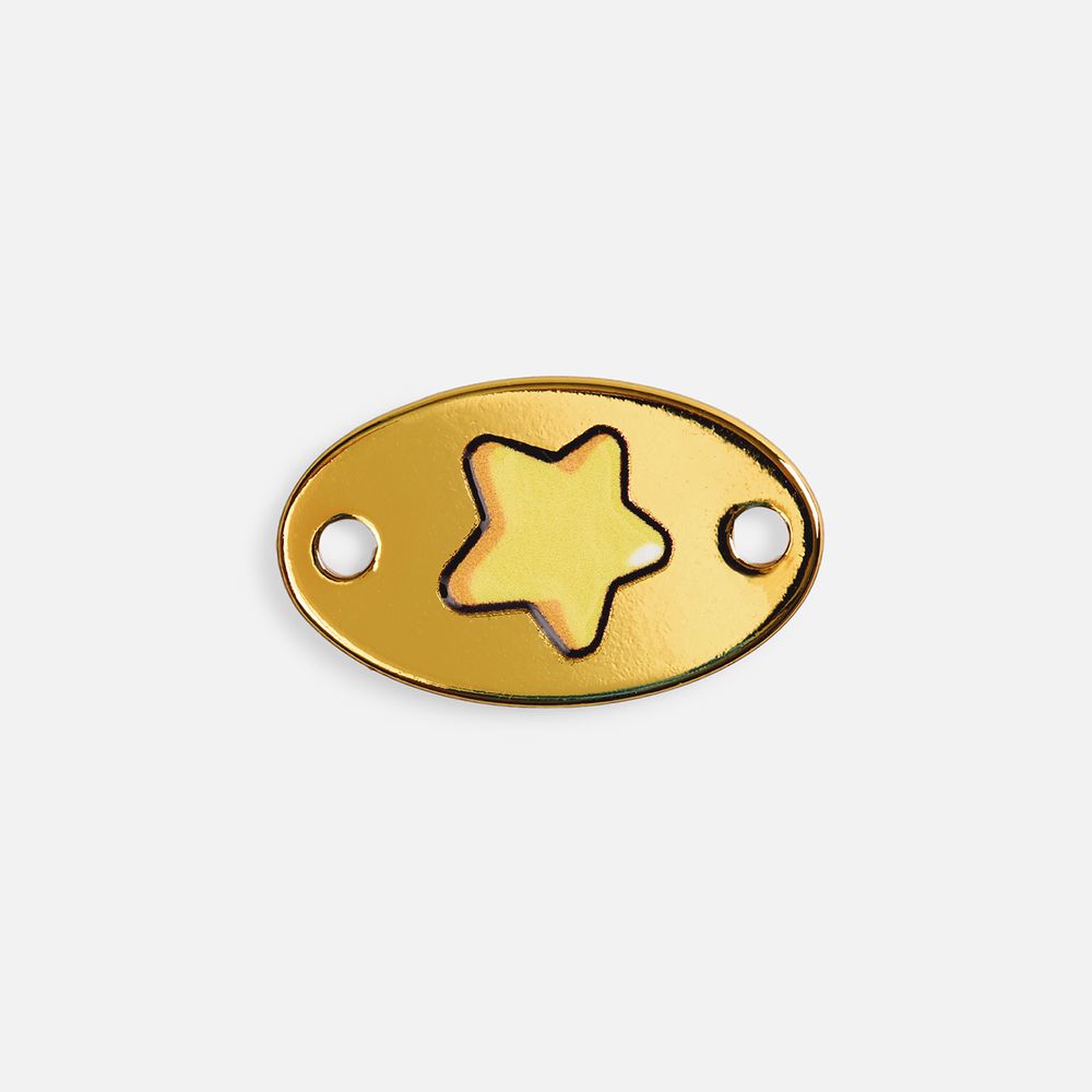 Шильдик металлический Alfa Oval, золотистый-5