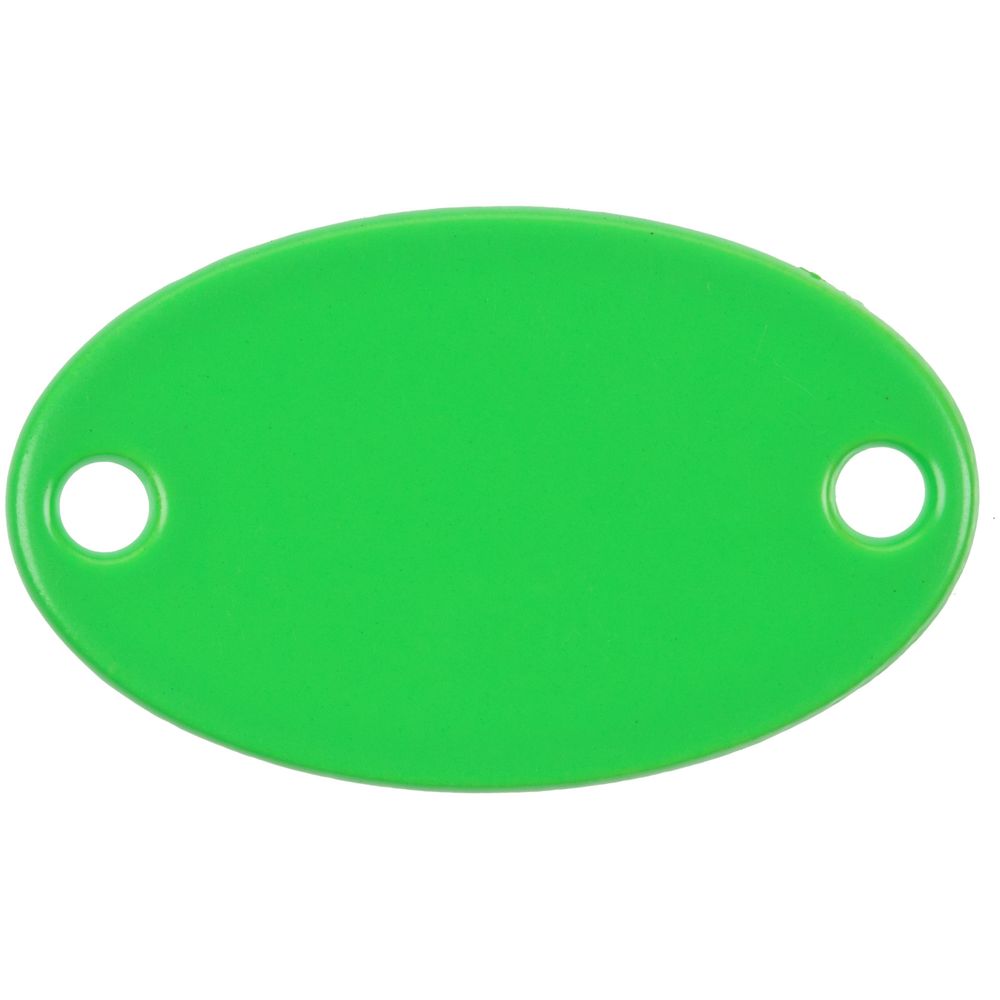 Шильдик металлический Alfa Oval, зеленый неон-1