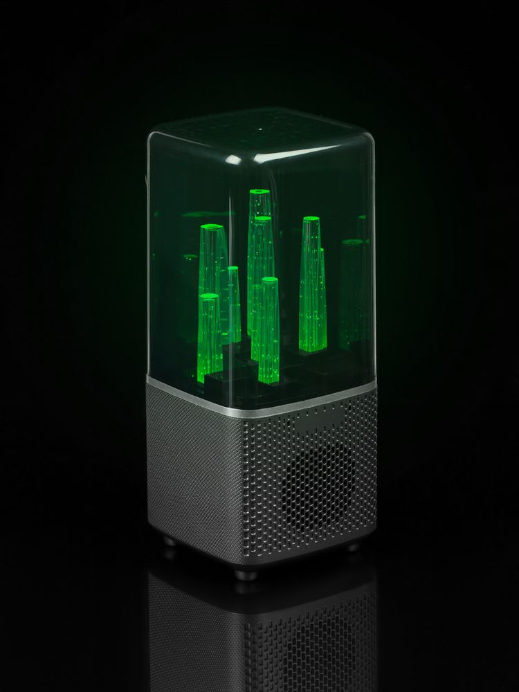 Беспроводная колонка с подсветкой citySound, черная-9