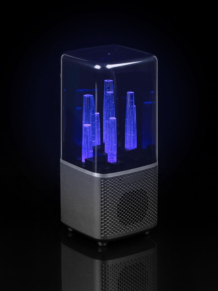 Беспроводная колонка с подсветкой citySound, черная-10