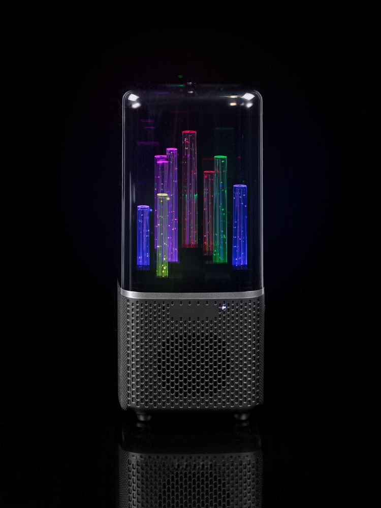Беспроводная колонка с подсветкой citySound, черная-11
