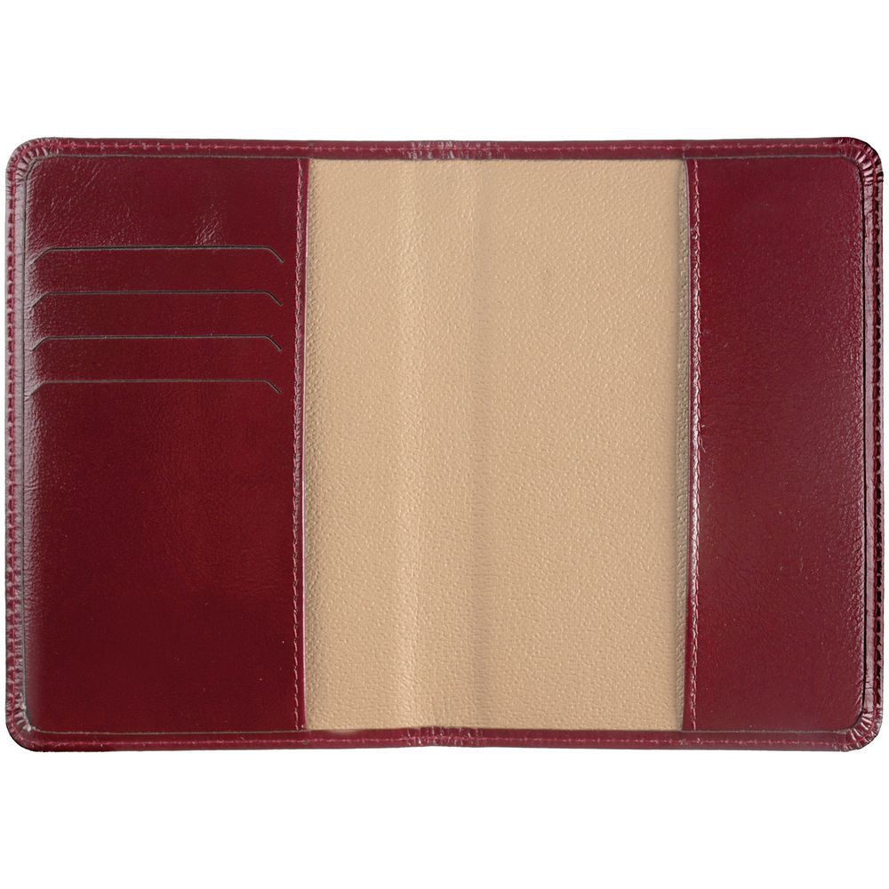 Обложка для паспорта Signature, бордовая-3