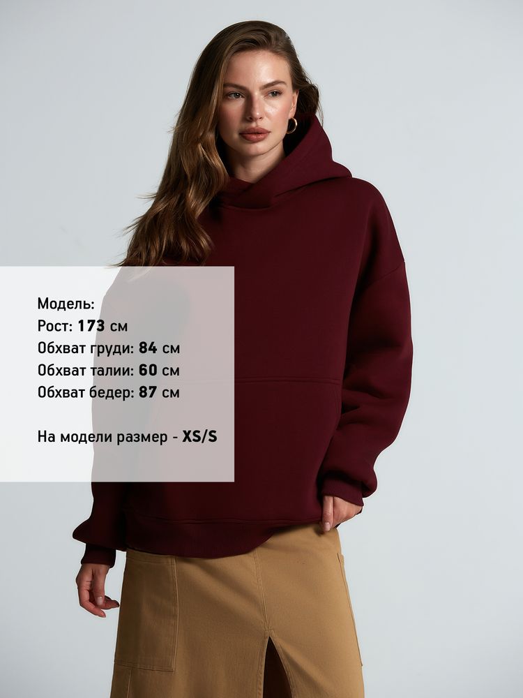 Худи Kulonga Oversize, бордовое, размер 3XL/4XL-11