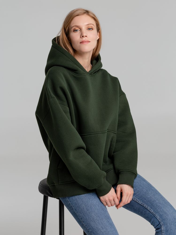 Худи Kulonga Oversize, темно-зеленый хаки, размер XS/S-5