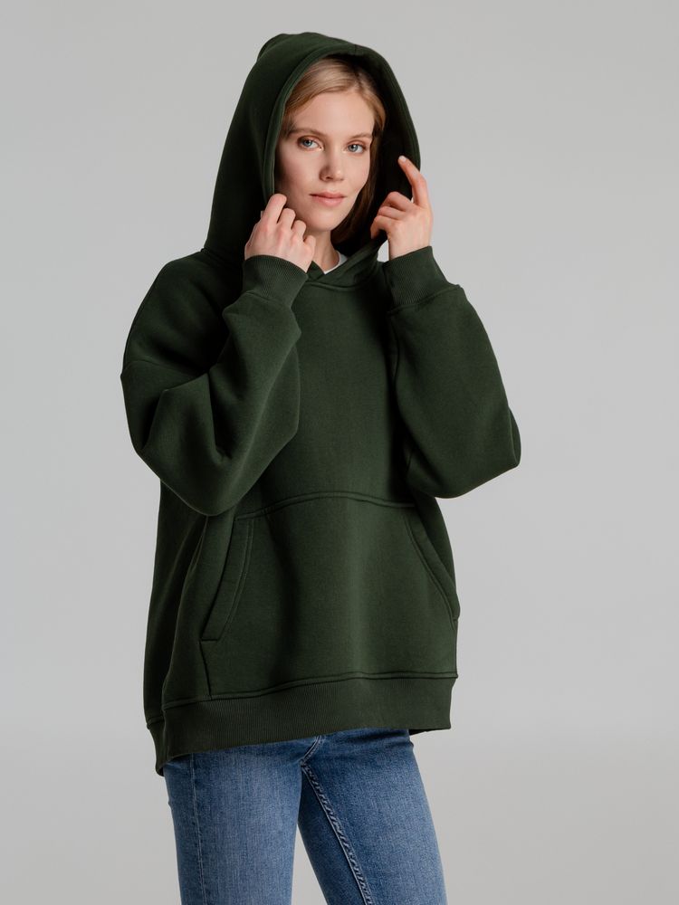Худи Kulonga Oversize, темно-зеленый хаки, размер XS/S-6