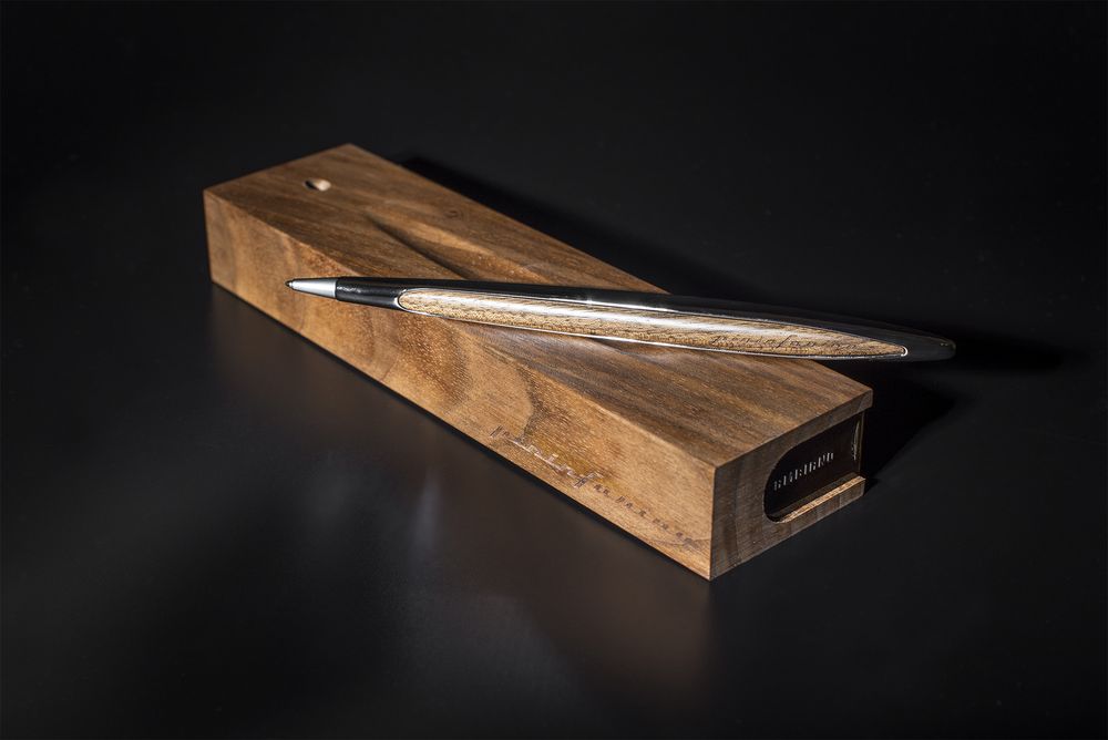 Шариковая ручка Cambiano Shiny Chrome Walnut-6