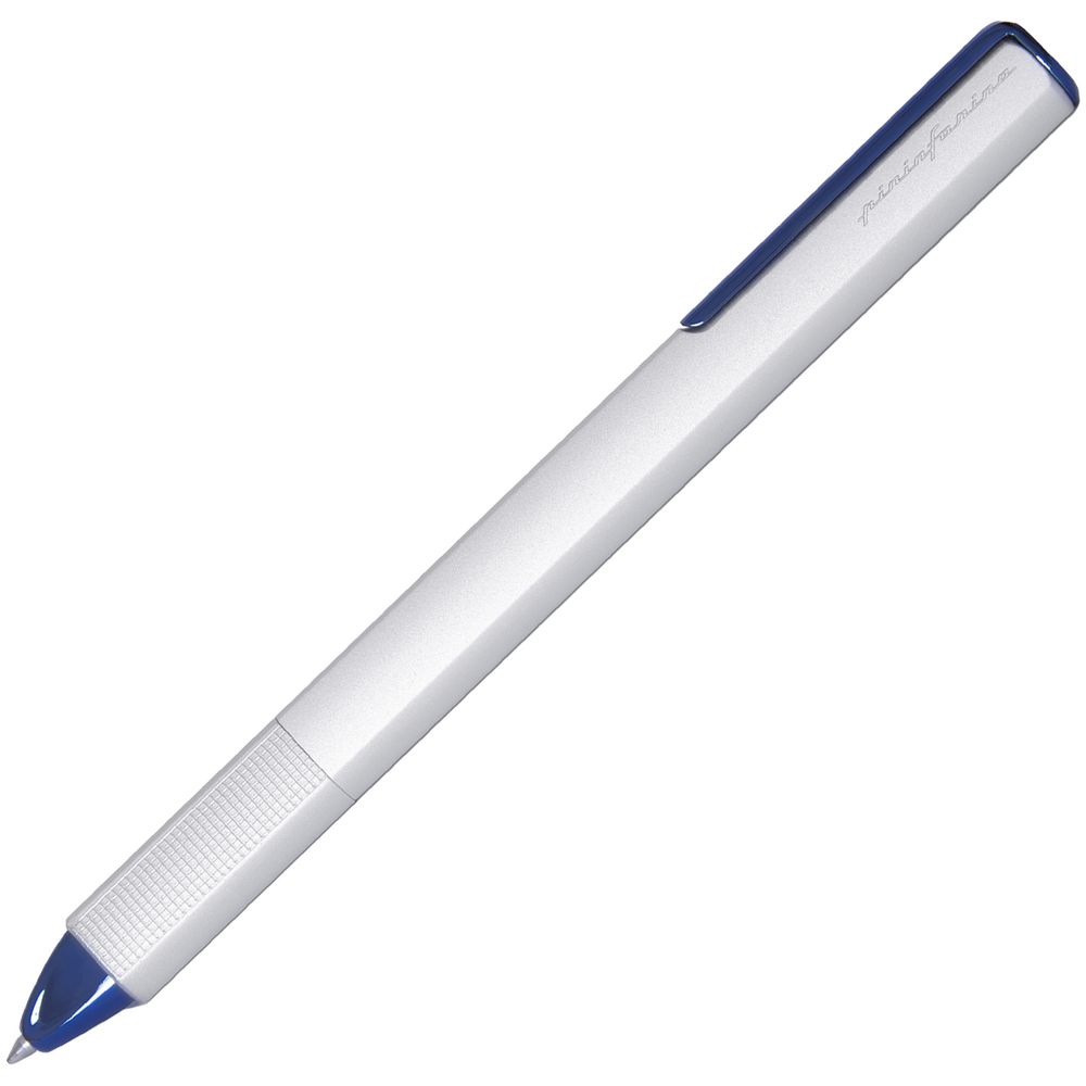 Ручка шариковая PF One, серебристая с синим-1