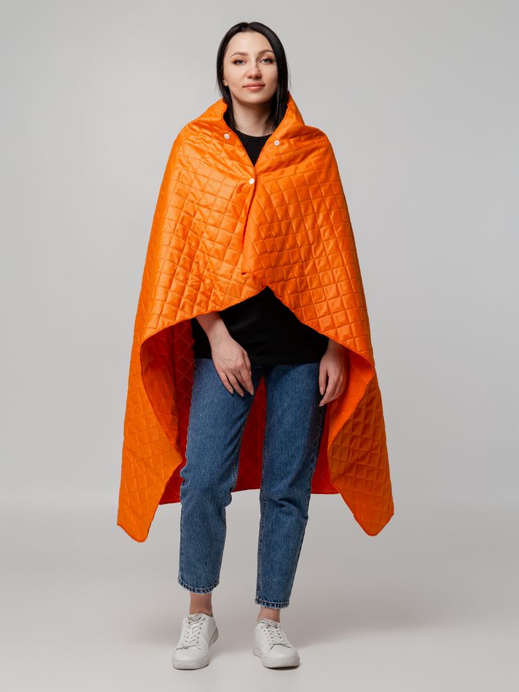 Плед-пончо для пикника SnapCoat, оранжевый-6