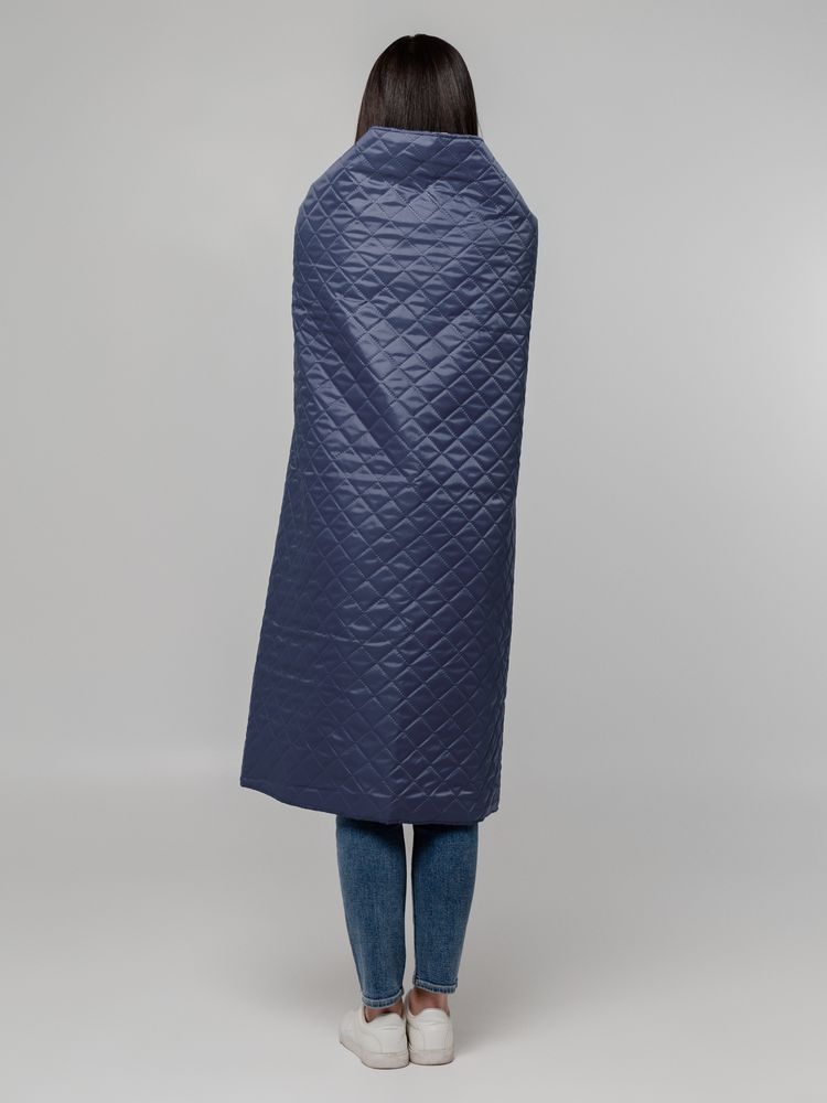 Плед-пончо для пикника SnapCoat, синий-7