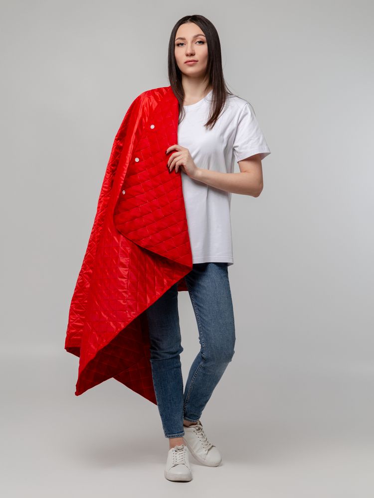 Плед-пончо для пикника SnapCoat, красный-6