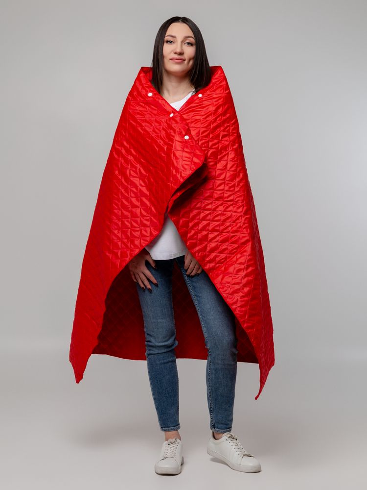 Плед-пончо для пикника SnapCoat, красный-7