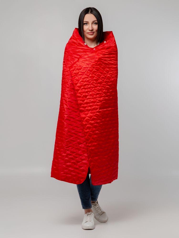 Плед-пончо для пикника SnapCoat, красный-8