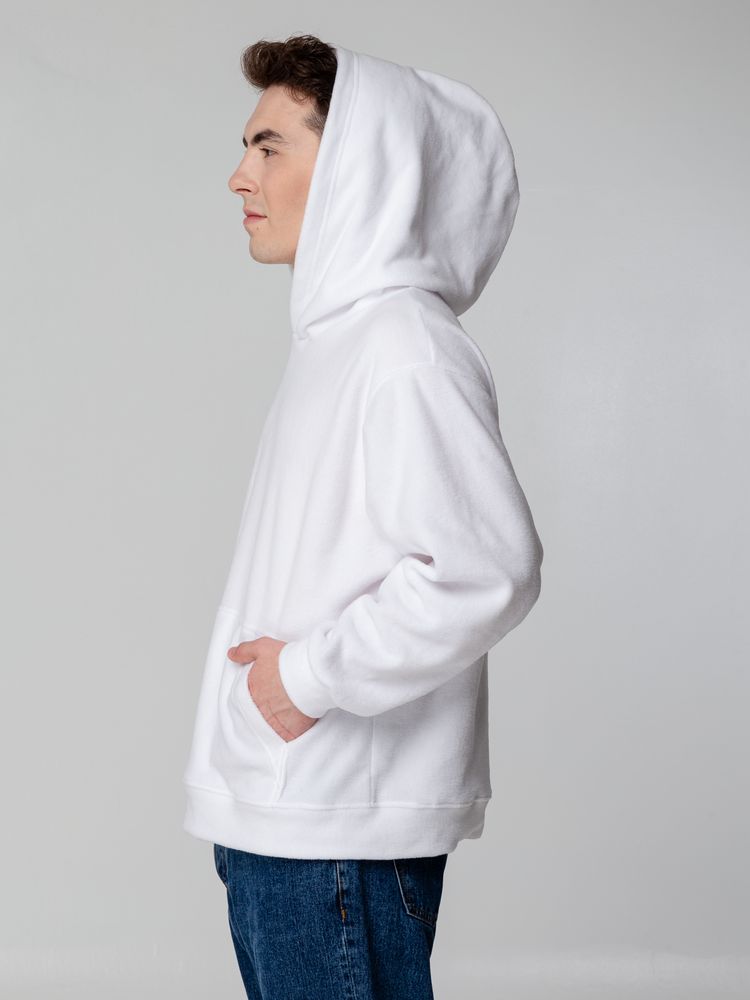 Худи флисовое унисекс Manakin, белое, размер XS/S-11