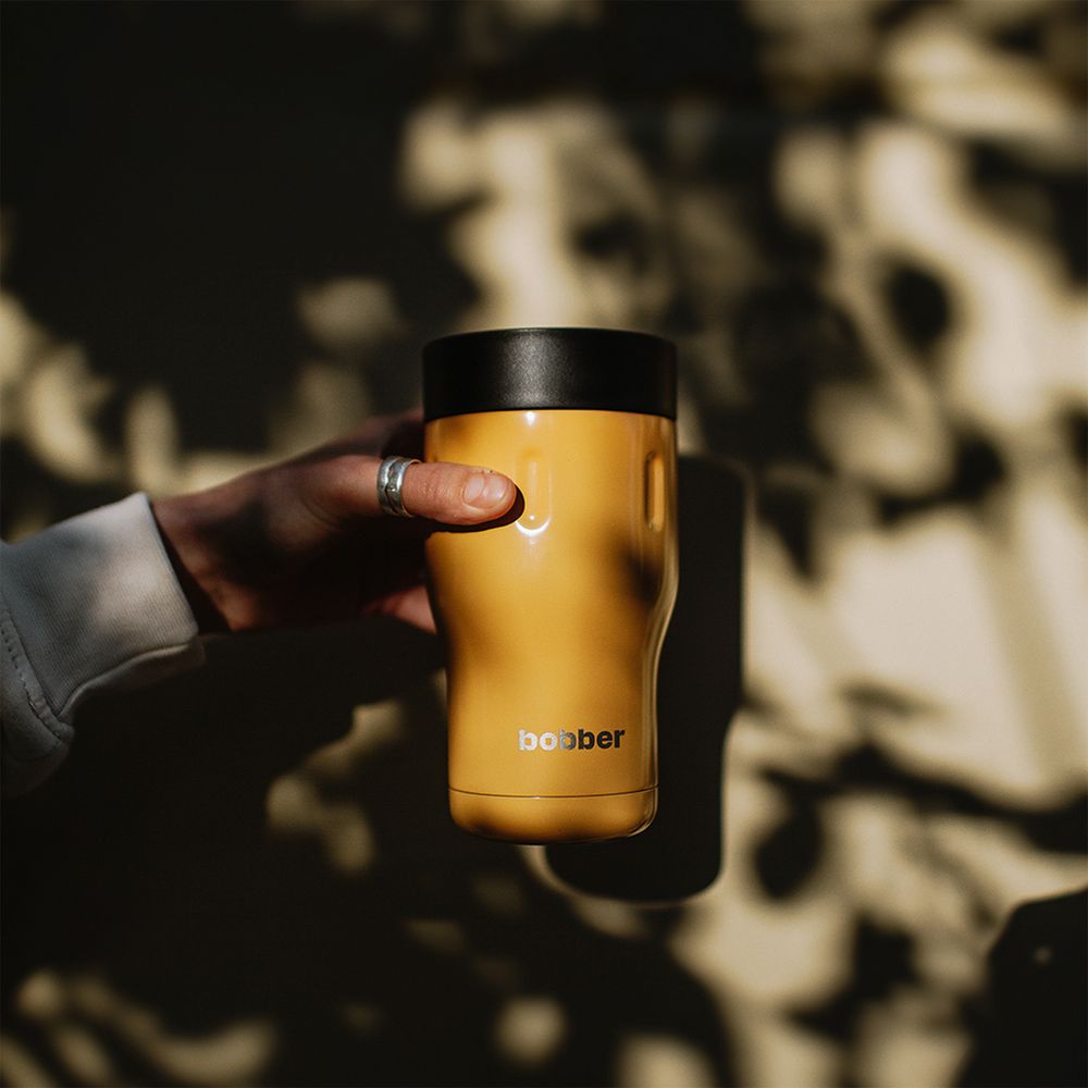 Термостакан Tumbler 350, вакуумный, оранжевый-6
