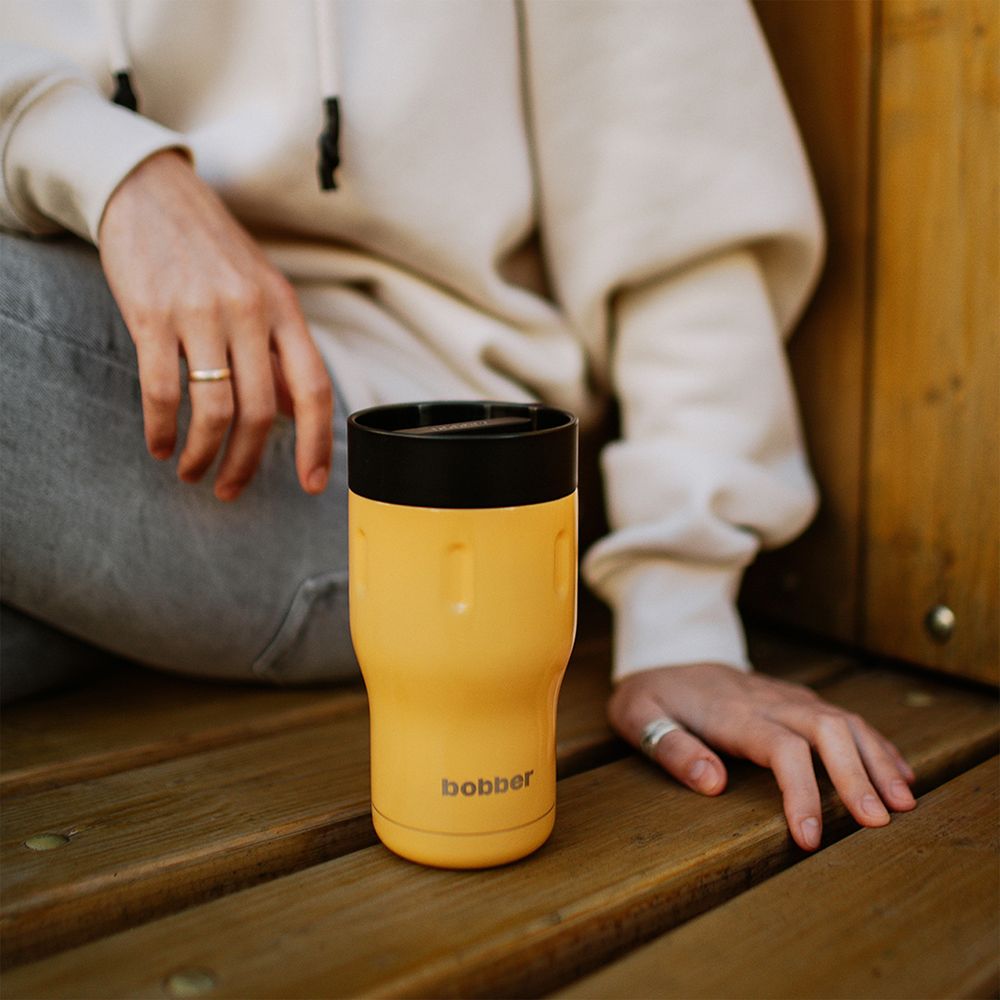 Термостакан Tumbler 350, вакуумный, оранжевый-7