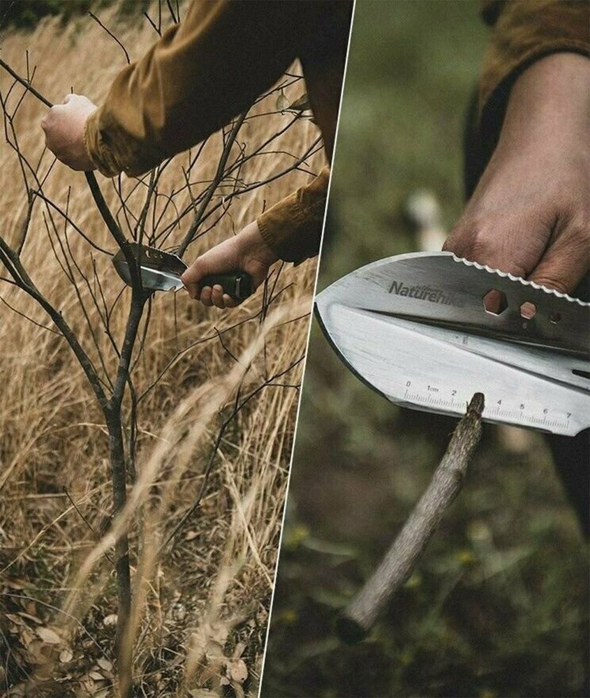 Многофункциональная ручная лопата Hike and Dig, серебристая-4