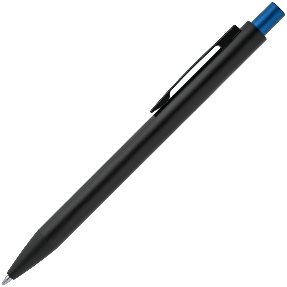 Ручка шариковая Chromatic, черная со светло-синим-2