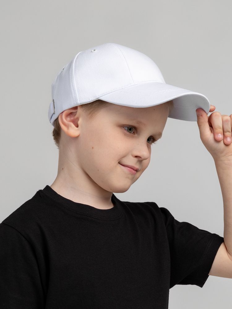 Бейсболка детская Capture Kids, белая-7