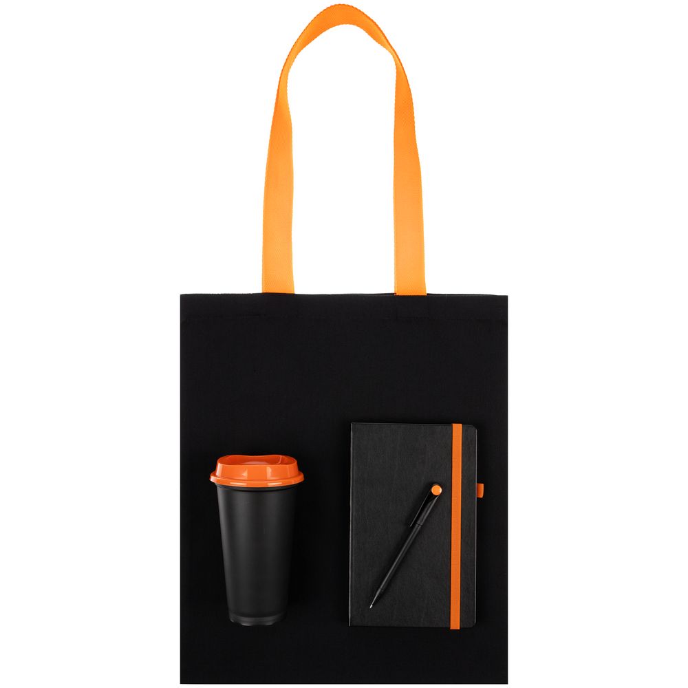 Набор Velours Bag, черный с оранжевым-2