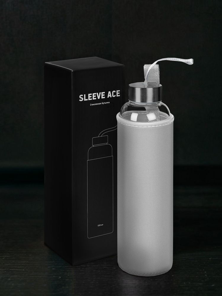 Бутылка для воды Sleeve Ace, серая-8