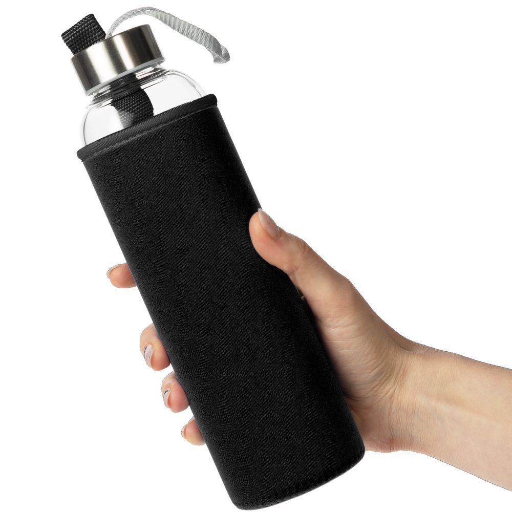 Бутылка для воды Sleeve Ace, черная-5