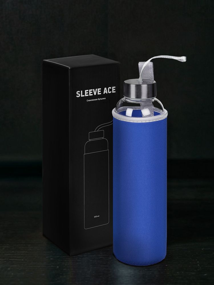 Бутылка для воды Sleeve Ace, синяя-8