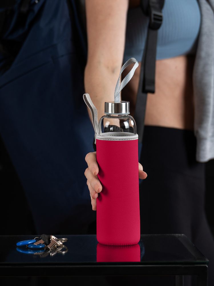 Бутылка для воды Sleeve Ace, красная-6