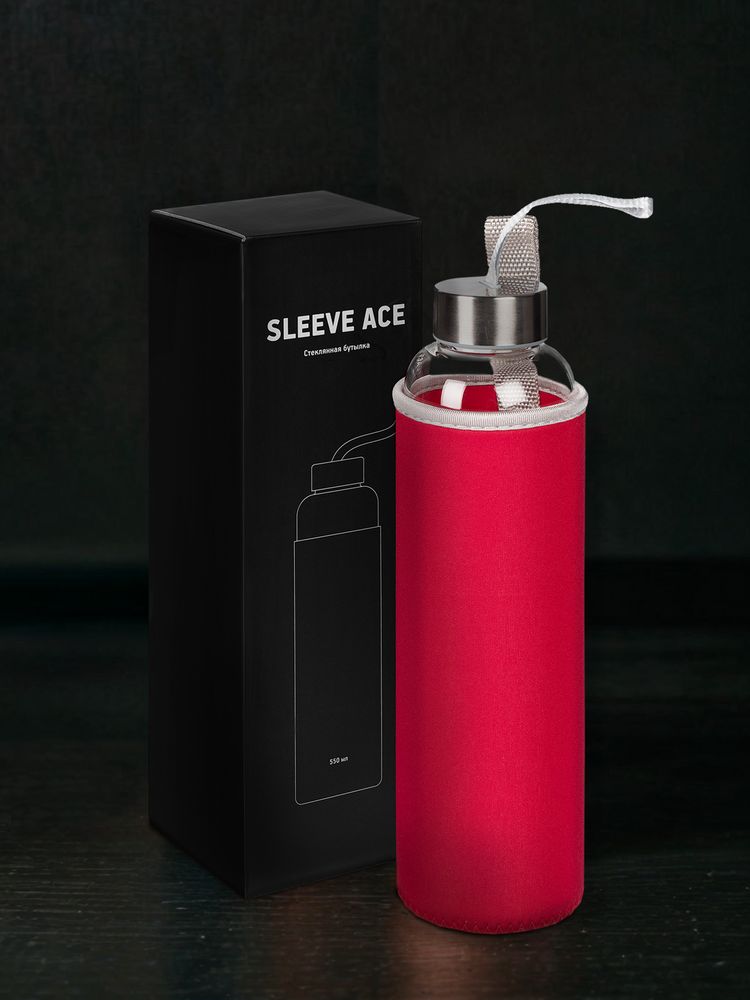 Бутылка для воды Sleeve Ace, красная-8
