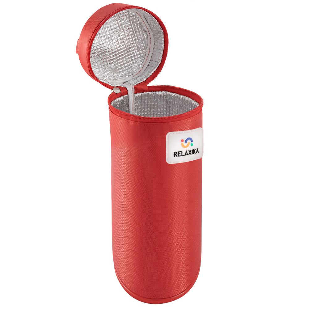 Термос Relaxika Duo 1200 в чехле, стальной-4