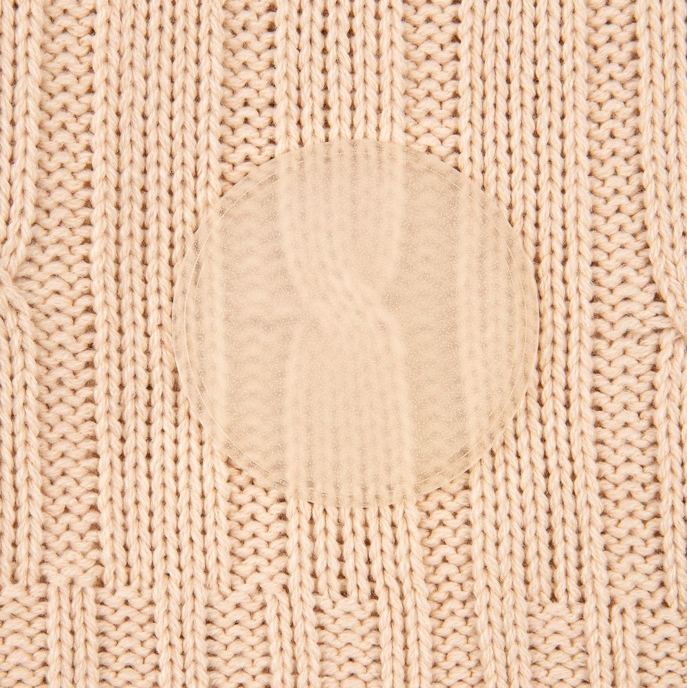 Лейбл из ПВХ Dzeta Round, L, прозрачный-2