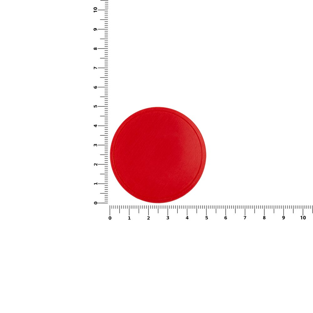 Лейбл из ПВХ Dzeta Round, L, красный-2