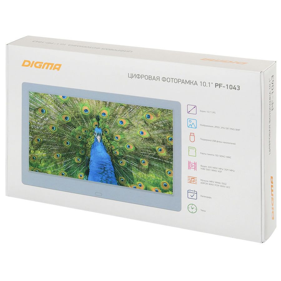 Цифровая фоторамка Digma PF-1043, белая-7