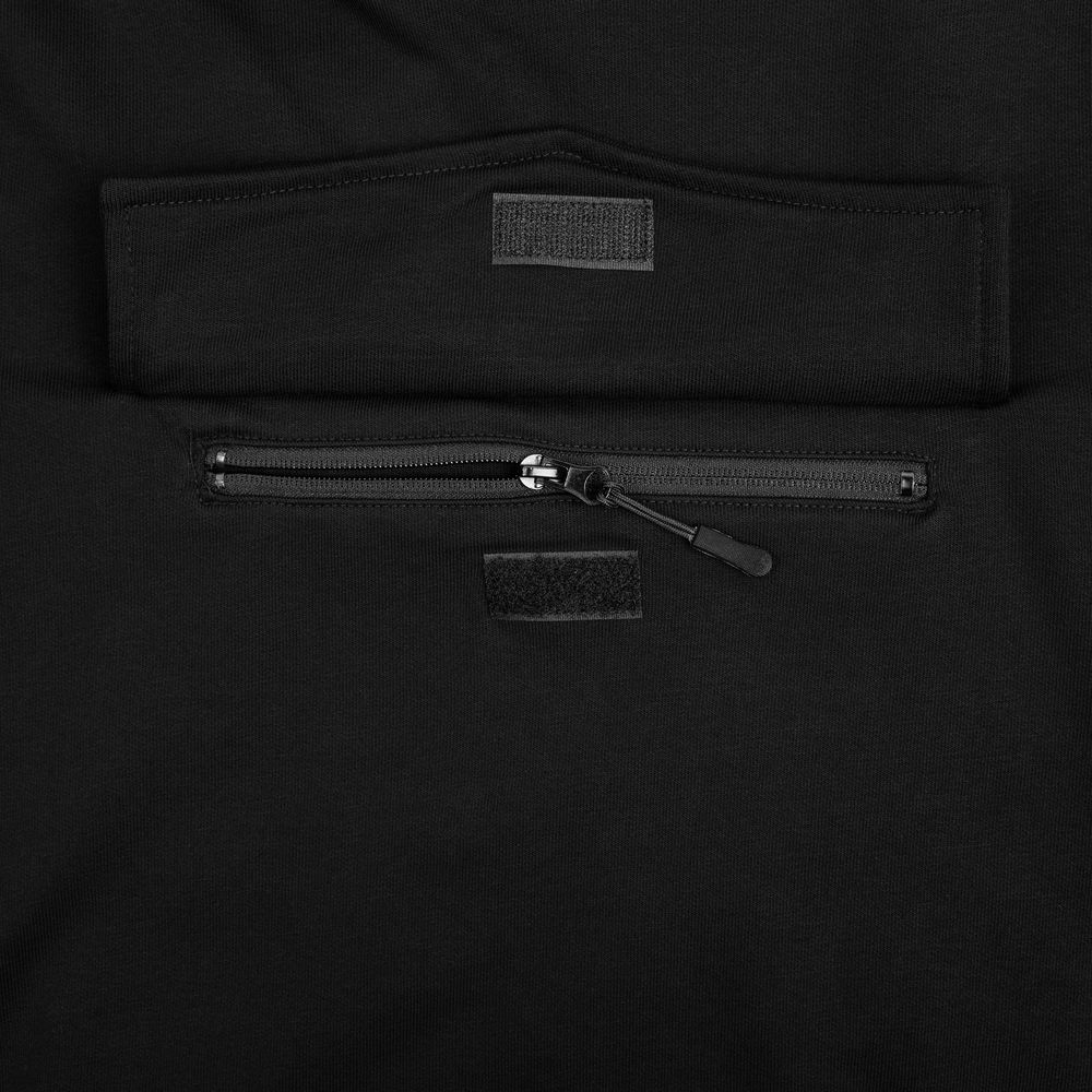 Худи унисекс с карманом на груди Chest Pocket, черное, размер XS/S-5